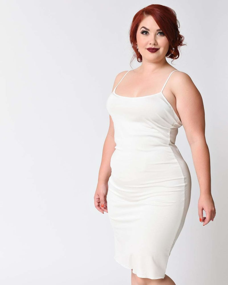 White bodycon clearance slip